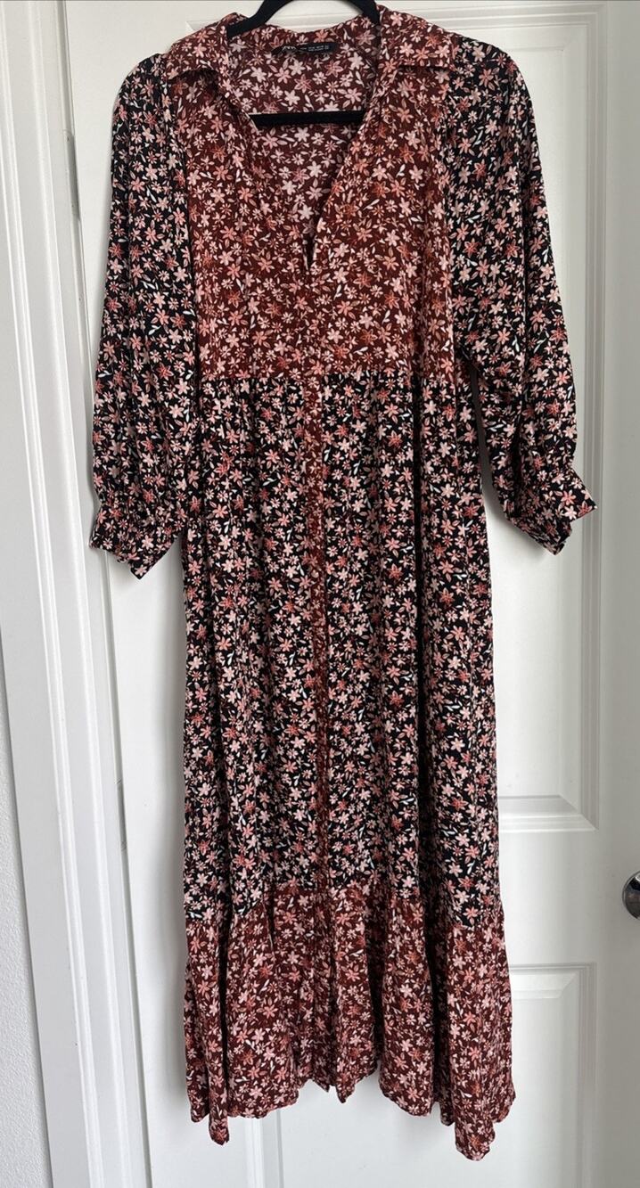 Zara Women’s Floral Boho Dress Size Medium